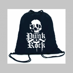 Punk Rock ľahké sťahovacie vrecko ( batôžtek / vak ) s čiernou šnúrkou, 100% bavlna 100 g/m2, rozmery cca. 37 x 41 cm